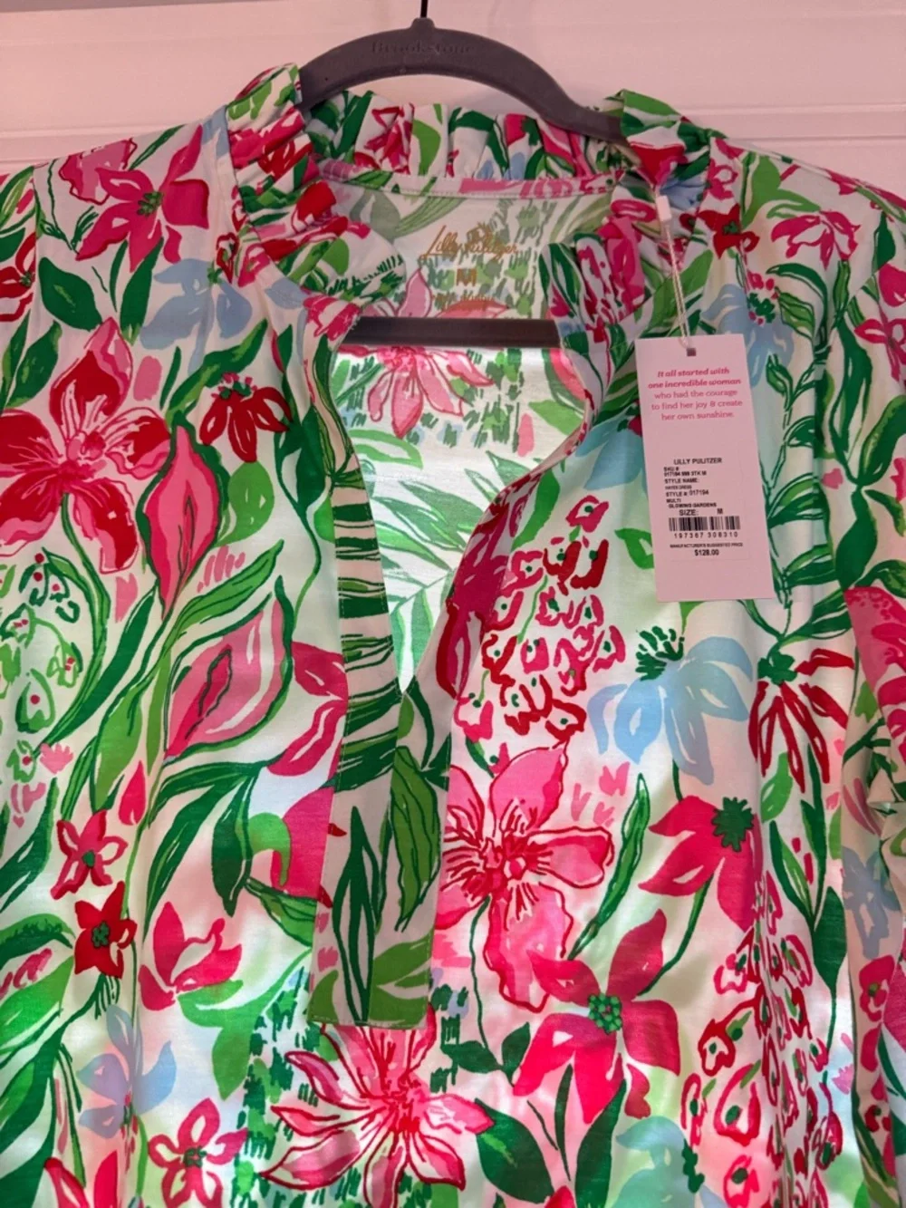 Lilly Pulitzer Floral Tunic Dress in Pink, Green, Blue and White - Picture 2 of 3